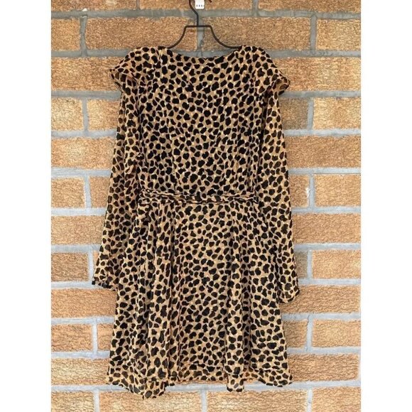 Free People Leopard Print Frenchie Mini Wrap Dress medium - Picture 12 of 16